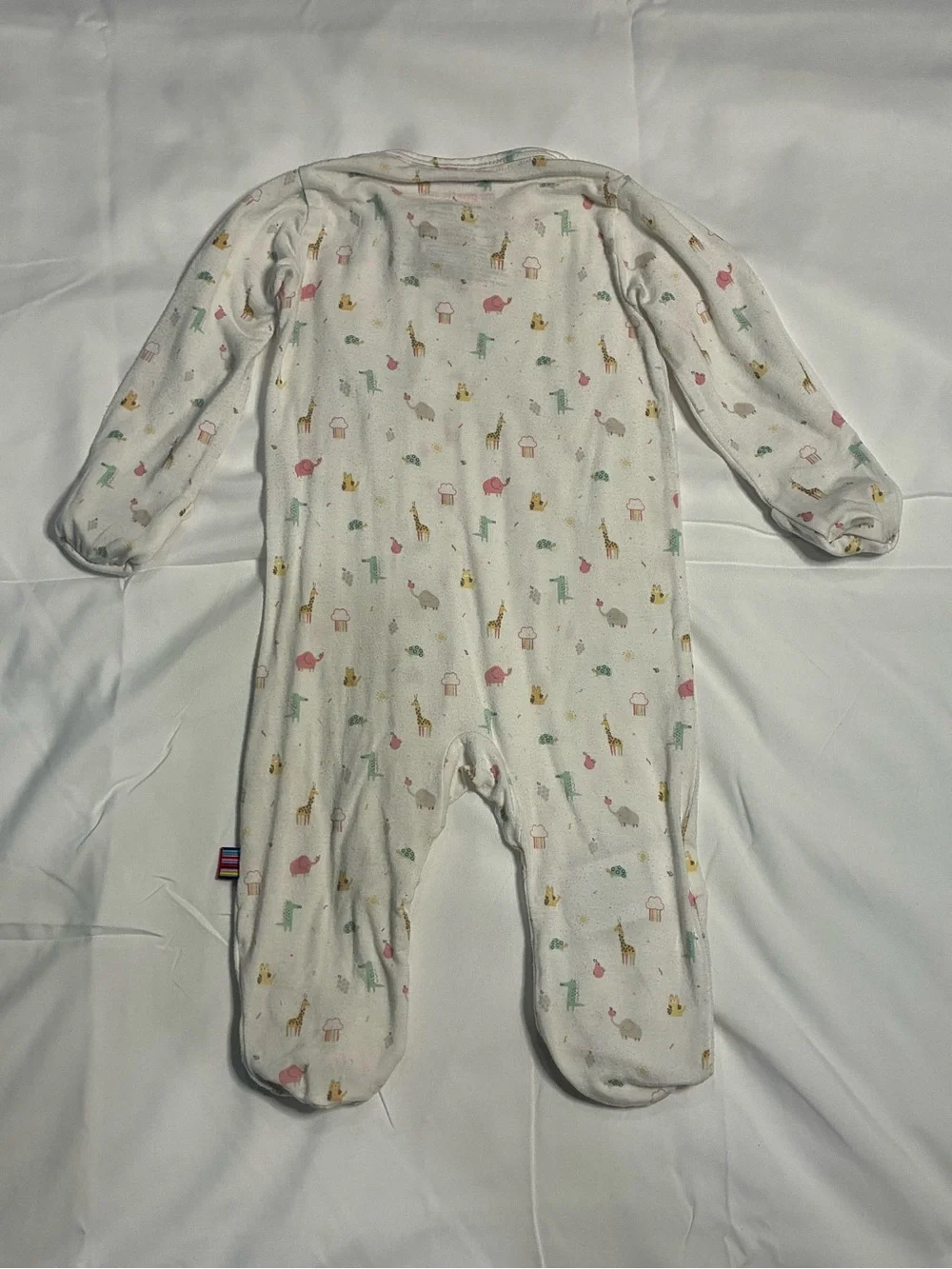 Magnetic Me 0-3M Modal Magnetic Footie Pajamas Animal Print